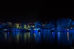 Beleuchtung des Donauufers während des Brucknerfestes